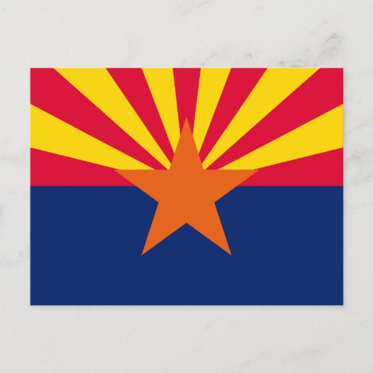 Entwurf der Staatsflagge von Arizona Postkarte (Vorderseite)