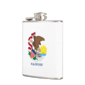 Entwurf der Staatsflagge von Illinois Flachmann (Links)