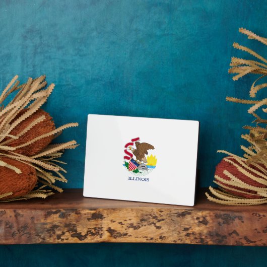 Entwurf der Staatsflagge von Illinois Fotoplatte (Seite)