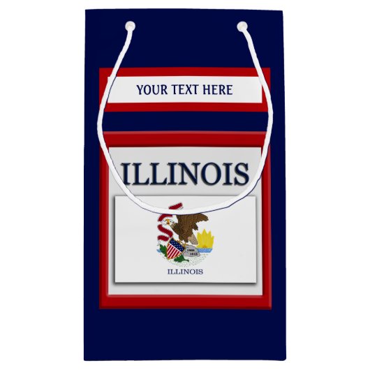 Entwurf der Staatsflagge von Illinois Kleine Geschenktüte (Rückseite)