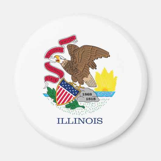 Entwurf der Staatsflagge von Illinois Magnet (Vorne)
