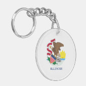Entwurf der Staatsflagge von Illinois Schlüsselanhänger (Vorderseite links)