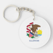 Entwurf der Staatsflagge von Illinois Schlüsselanhänger (Vorderseite)
