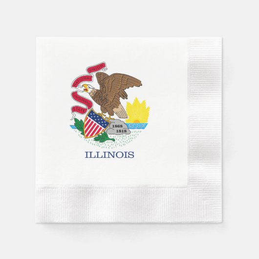 Entwurf der Staatsflagge von Illinois Serviette (Vorderseite)