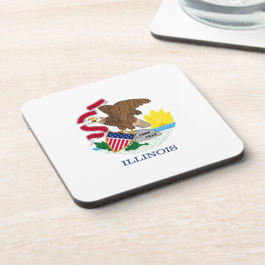 Entwurf der Staatsflagge von Illinois Untersetzer (Linke Seite)