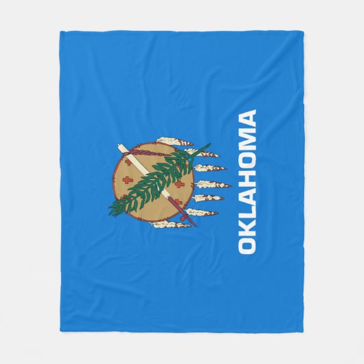 Entwurf der Staatsflagge von Oklahoma Fleecedecke (Vorderseite)