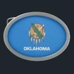 Entwurf der Staatsflagge von Oklahoma Ovale Gürtelschnalle<br><div class="desc">Hier ist ein Oklahoma State Flag Design auf einer Vielzahl von beliebten Produkten präsentiert. Eine tolle Geschenkidee für jeden Anlaß und für jeden,  der zu einem Besuch kommt.</div>