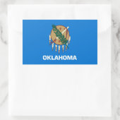 Entwurf der Staatsflagge von Oklahoma Rechteckiger Aufkleber (Tasche)