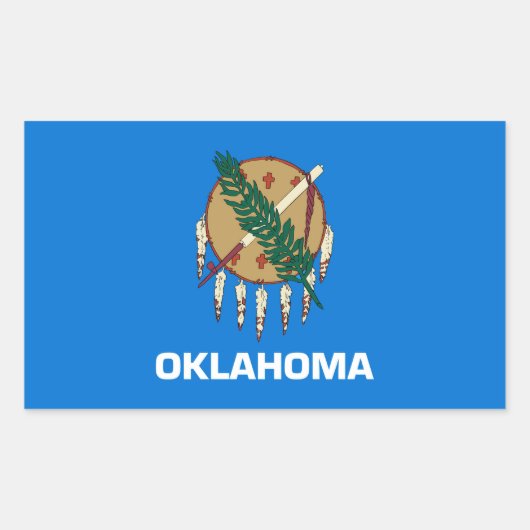 Entwurf der Staatsflagge von Oklahoma Rechteckiger Aufkleber (Vorderseite)
