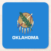 Entwurf der Staatsflagge von Oklahoma Rechteckiger Pappuntersetzer (Vorderseite)