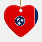 Entwurf der Tennessee-Staatsflagge Keramik Ornament (Hinten)