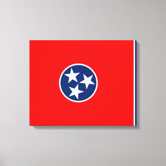 Entwurf der Tennessee-Staatsflagge Leinwanddruck (Vorderseite)