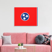 Entwurf der Tennessee-Staatsflagge Leinwanddruck (Insitu (Wohnzimmer))
