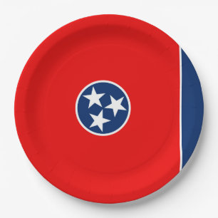 Entwurf der Tennessee-Staatsflagge Pappteller