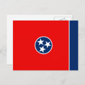 Entwurf der Tennessee-Staatsflagge Postkarte (Vorne/Hinten)