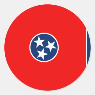 Entwurf der Tennessee-Staatsflagge Runder Aufkleber