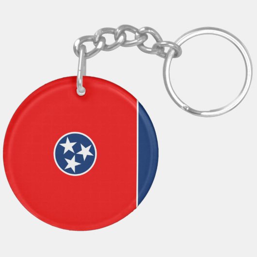 Entwurf der Tennessee-Staatsflagge Schlüsselanhänger (Rückseite rechts)