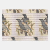 Entwurf der Vogelserie fünf Geschenkpapier Set (Vorderseite 3)