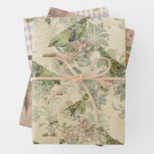 Entwurf der Vogelserie fünf Geschenkpapier Set (Beispiel)