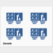 Entwurf des Abends Rechteckiger Aufkleber (Blatt)