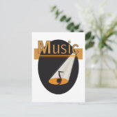 Entwurf des Ansichtkaart "Musik" Postkarte (Stehend Vorderseite)