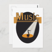 Entwurf des Ansichtkaart "Musik" Postkarte (Vorne/Hinten)