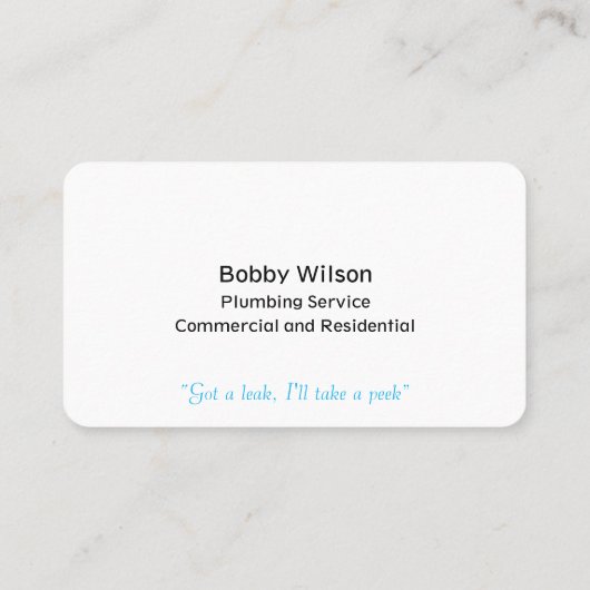 Entwurf des Auftragnehmers für die Einrichtung von Visitenkarte (Rückseite)