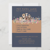 Entwurf des Berichts über Navy Brown Pet Mitteilungskarte (Rückseite)