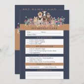 Entwurf des Berichts über Navy Brown Pet Mitteilungskarte (Vorne/Hinten)