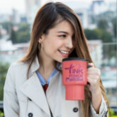 Entwurf des Bewusstseins für den rosa Power-Brustk Reisebecher