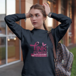 Entwurf des Bewusstseins für den rosa Power-Brustk Sweatshirt