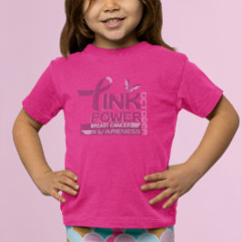 Entwurf des Bewusstseins für den rosa Power-Brustk T-Shirt