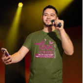 Entwurf des Bewusstseins für den rosa Power-Brustk T-Shirt