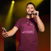 Entwurf des Bewusstseins für den rosa Power-Brustk T-Shirt