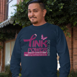 Entwurf des Bewusstseins für den rosa Power-Brustk T-Shirt