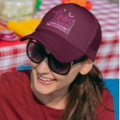 Entwurf des Bewusstseins für den rosa Power-Brustk Truckerkappe