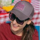 Entwurf des Bewusstseins für den rosa Power-Brustk Truckerkappe