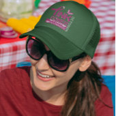 Entwurf des Bewusstseins für den rosa Power-Brustk Truckerkappe