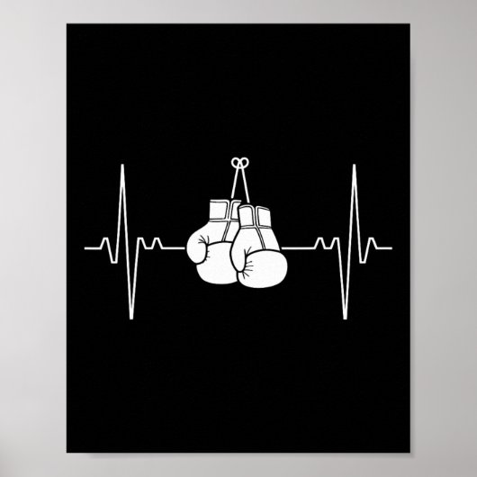 Entwurf des Boxen-Heartbeat-Line-Satzes 1 Poster (Vorne)