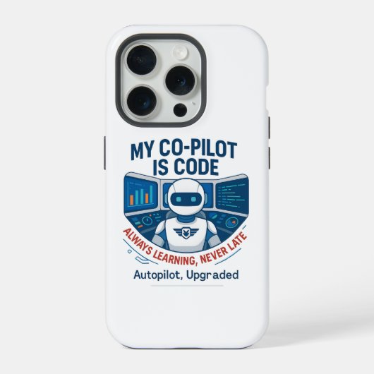 Entwurf des Co-Pilot-Codes für künstliche Intellig iPhone Hülle (Rückseite)