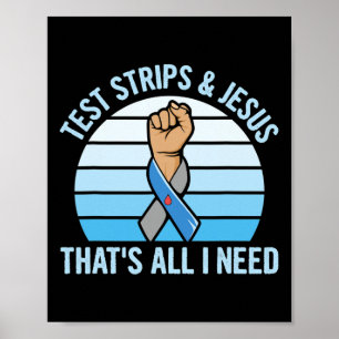 Entwurf des Diabetes-Bewusstseins für Typ 1 Diabet Poster