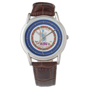 Entwurf des Flaggenstaates Virginia Armbanduhr