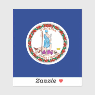 Entwurf des Flaggenstaates Virginia Aufkleber