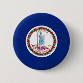 Entwurf des Flaggenstaates Virginia Button (Vorderseite)
