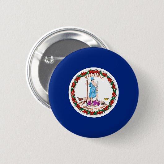 Entwurf des Flaggenstaates Virginia Button (Vorne & Hinten)