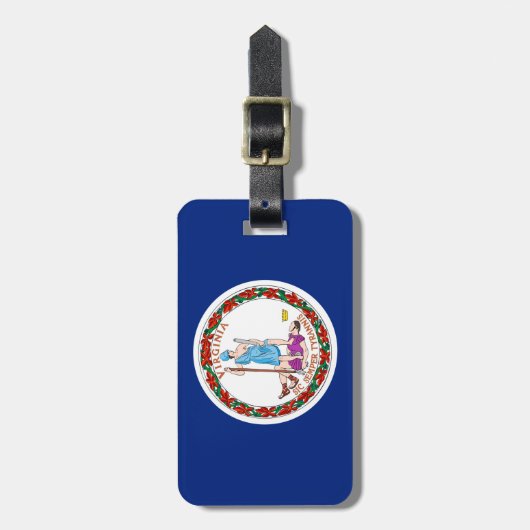 Entwurf des Flaggenstaates Virginia Gepäckanhänger (Vorderseite vertikal)