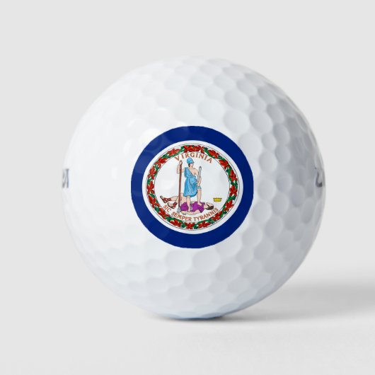 Entwurf des Flaggenstaates Virginia Golfball (Vorderseite)