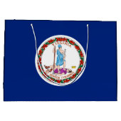 Entwurf des Flaggenstaates Virginia Große Geschenktüte (Rückseite)