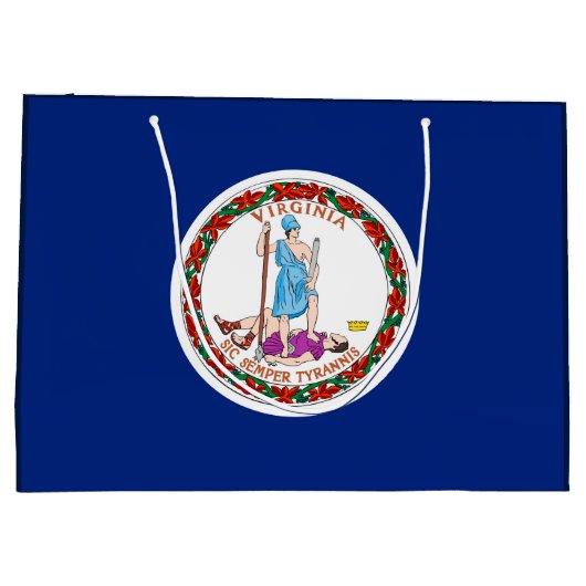 Entwurf des Flaggenstaates Virginia Große Geschenktüte (Rückseite)