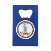 Entwurf des Flaggenstaates Virginia Kreditkartenflaschenöffner (Rückseite)